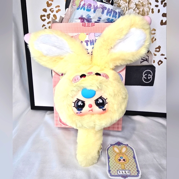 Baby Three Bunny Mirror Bag Charm - Picture 1 of 5